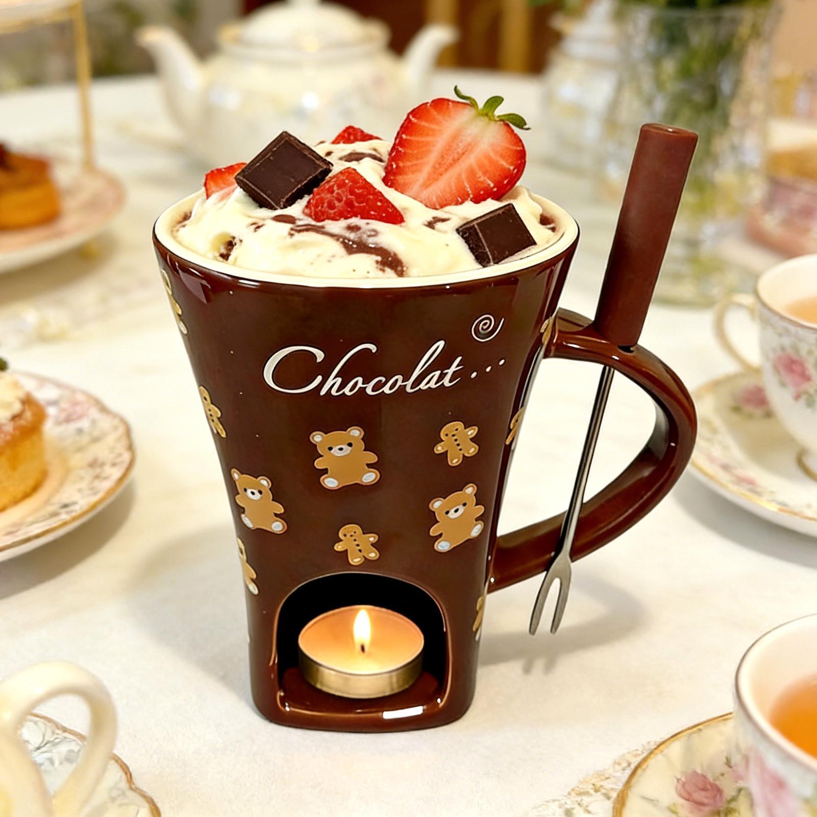 แก้วเซรามิกสำหรับละลายช็อกโกแล - Fondue Pot Ceramic บทวิจารณ์และราคา