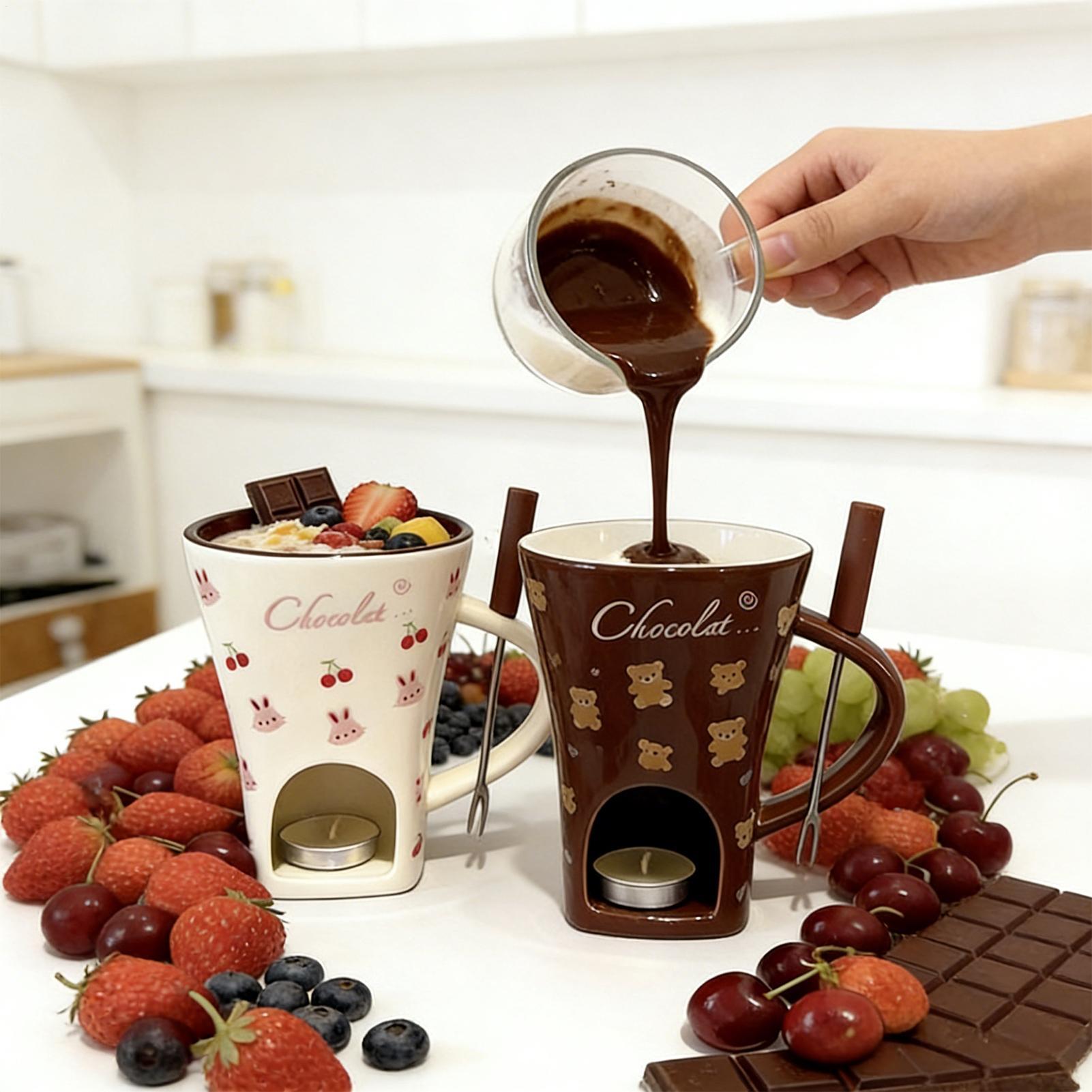 แก้วเซรามิกสำหรับละลายช็อกโกแล - Fondue Pot Ceramic บทวิจารณ์และราคา