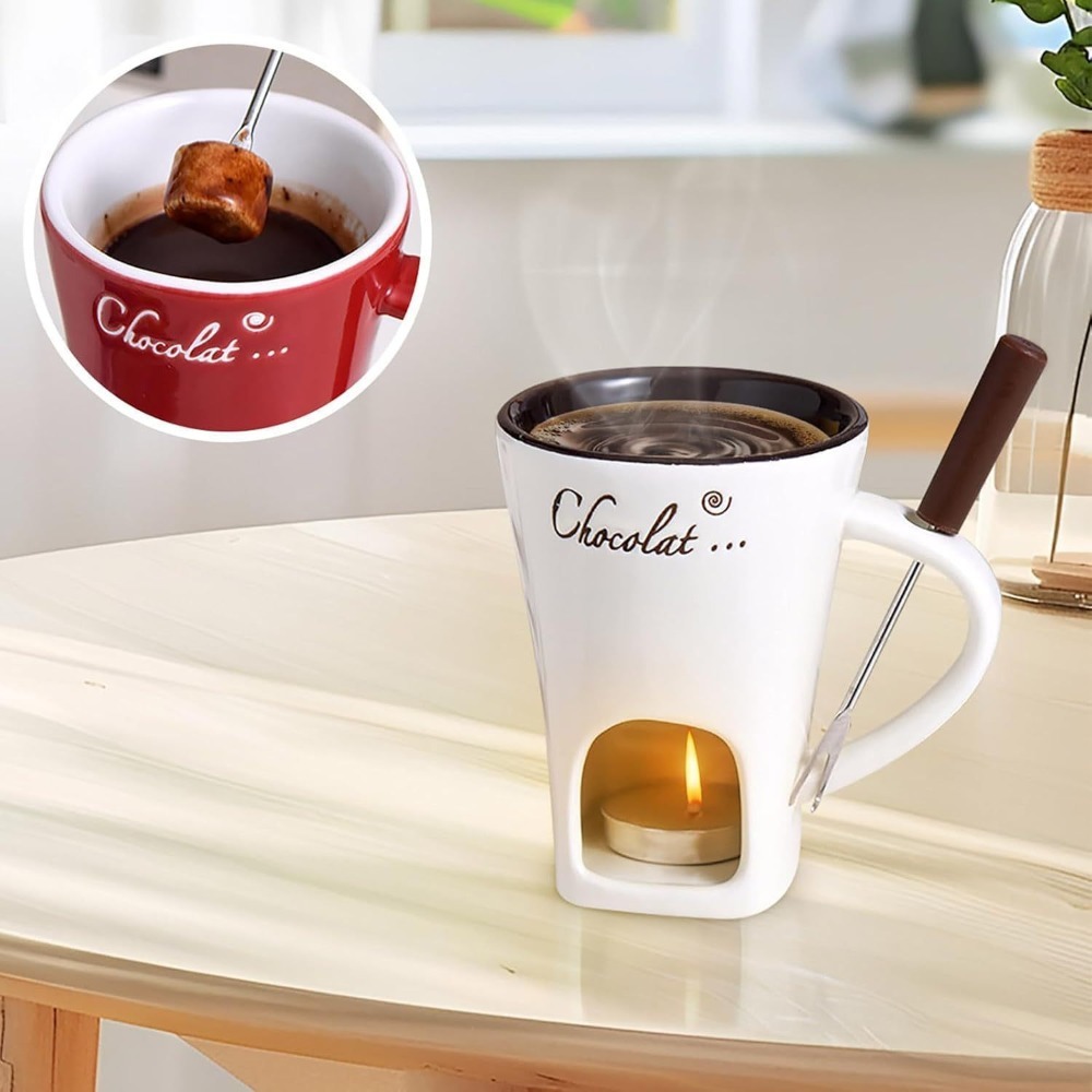 แก้วเซรามิกสำหรับละลายช็อกโกแล - Fondue Pot Ceramic บทวิจารณ์และราคา