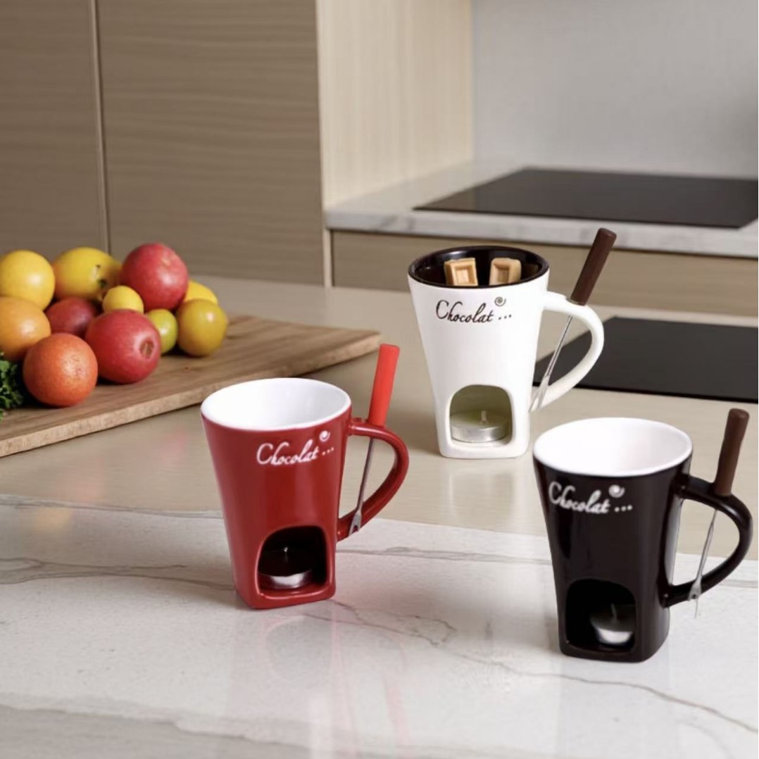 แก้วเซรามิกสำหรับช็อกโกแลตฟองด - Fondue Pot Ceramic บทวิจารณ์และราคา