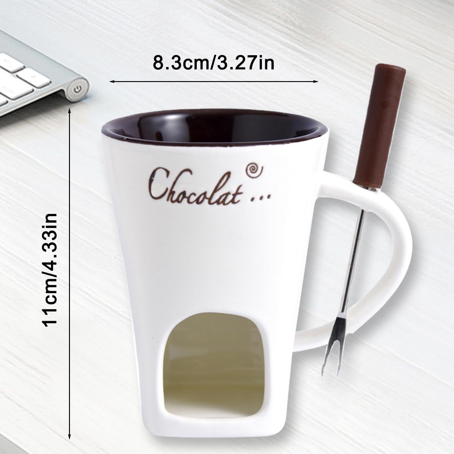 แก้วเซรามิกสำหรับช็อกโกแลตฟองด - Fondue Pot Ceramic บทวิจารณ์และราคา