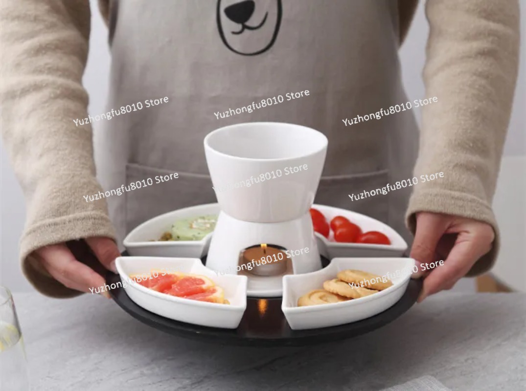 ชุดหม้อเซรามิกเคลือบสีขาวสำหรั - Fondue Pot Ceramic บทวิจารณ์และราคา