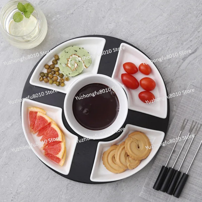 ชุดหม้อเซรามิกเคลือบสีขาวสำหรั - Fondue Pot Ceramic บทวิจารณ์และราคา