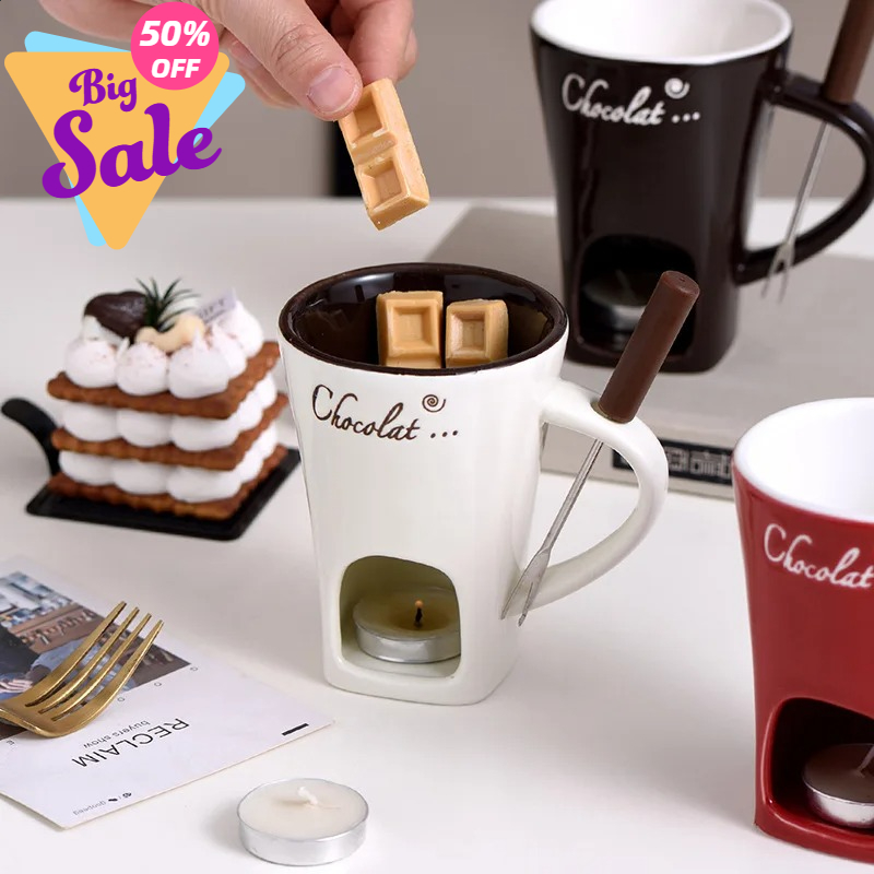 แก้วฟองดูช็อกโกแลต 130 มล. ถ้ว - Fondue Pot Ceramic บทวิจารณ์และราคา