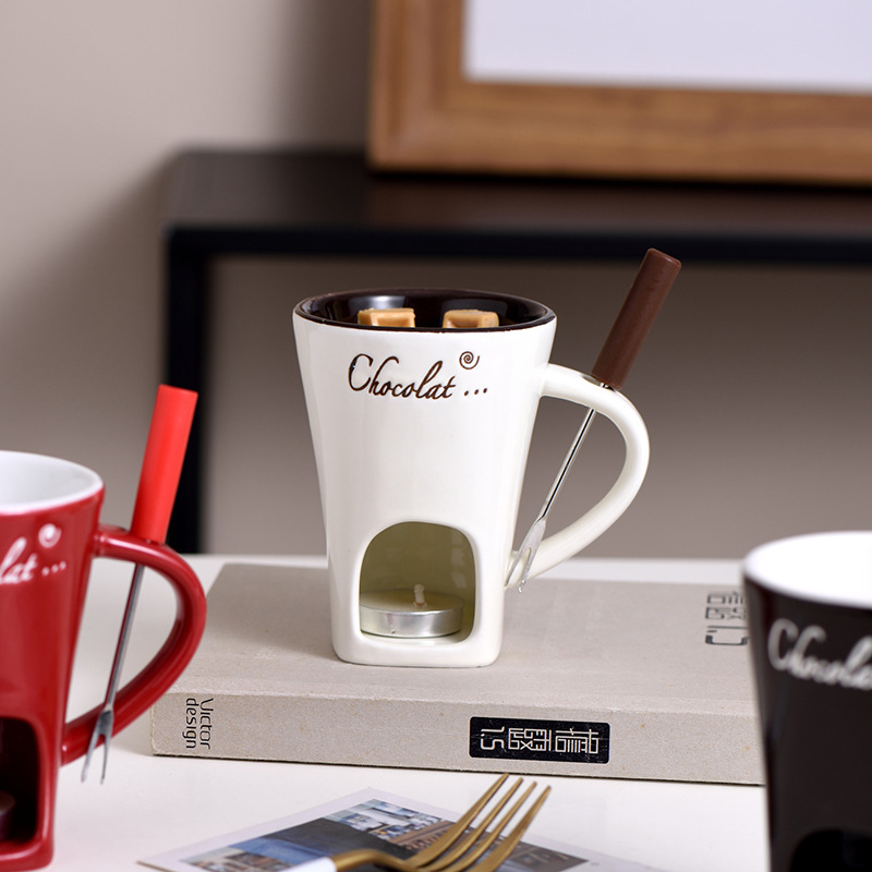 แก้วฟองดูช็อกโกแลต 130 มล. ถ้ว - Fondue Pot Ceramic บทวิจารณ์และราคา