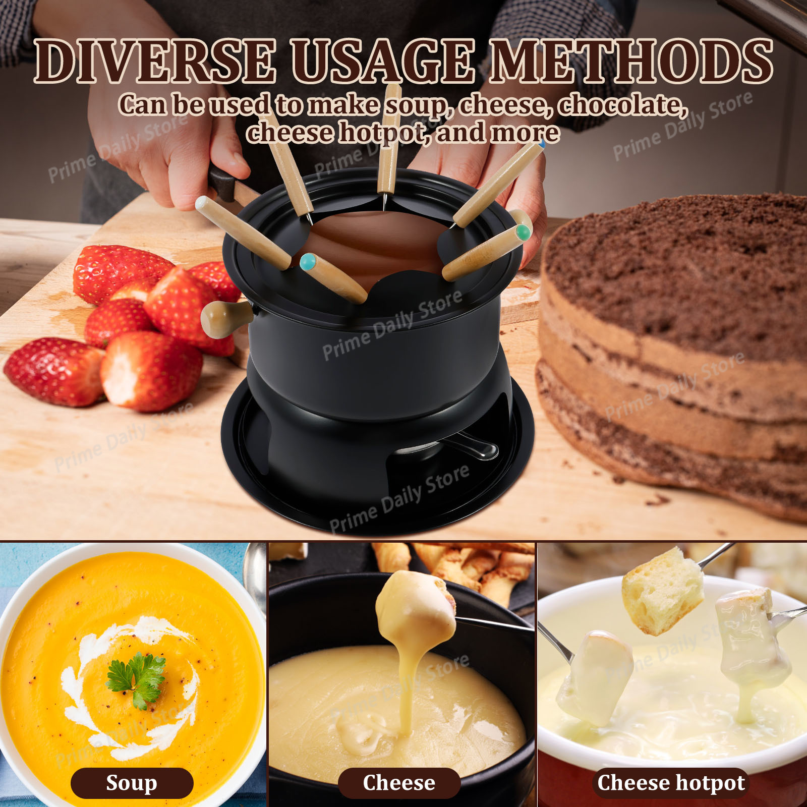หม้อเซรามิกสำหรับช็อกโกแลตฟองด - Fondue Pot Ceramic บทวิจารณ์และราคา