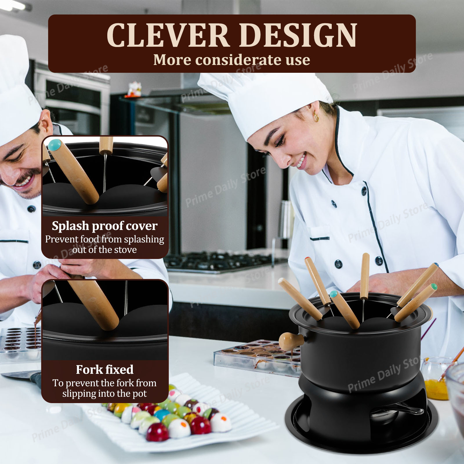 หม้อเซรามิกสำหรับช็อกโกแลตฟองด - Fondue Pot Ceramic บทวิจารณ์และราคา