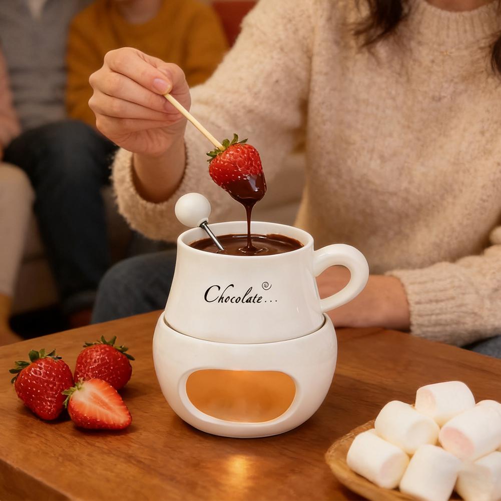 ถ้วยช็อกโกแลตฟองดู เซรามิกพร้อ - Fondue Pot Ceramic บทวิจารณ์และราคา
