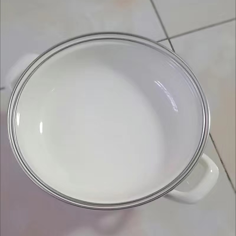 กระทะสองใบเคลือบดอกกุหลาบสีชมพ - Fondue Pot Ceramic บทวิจารณ์และราคา