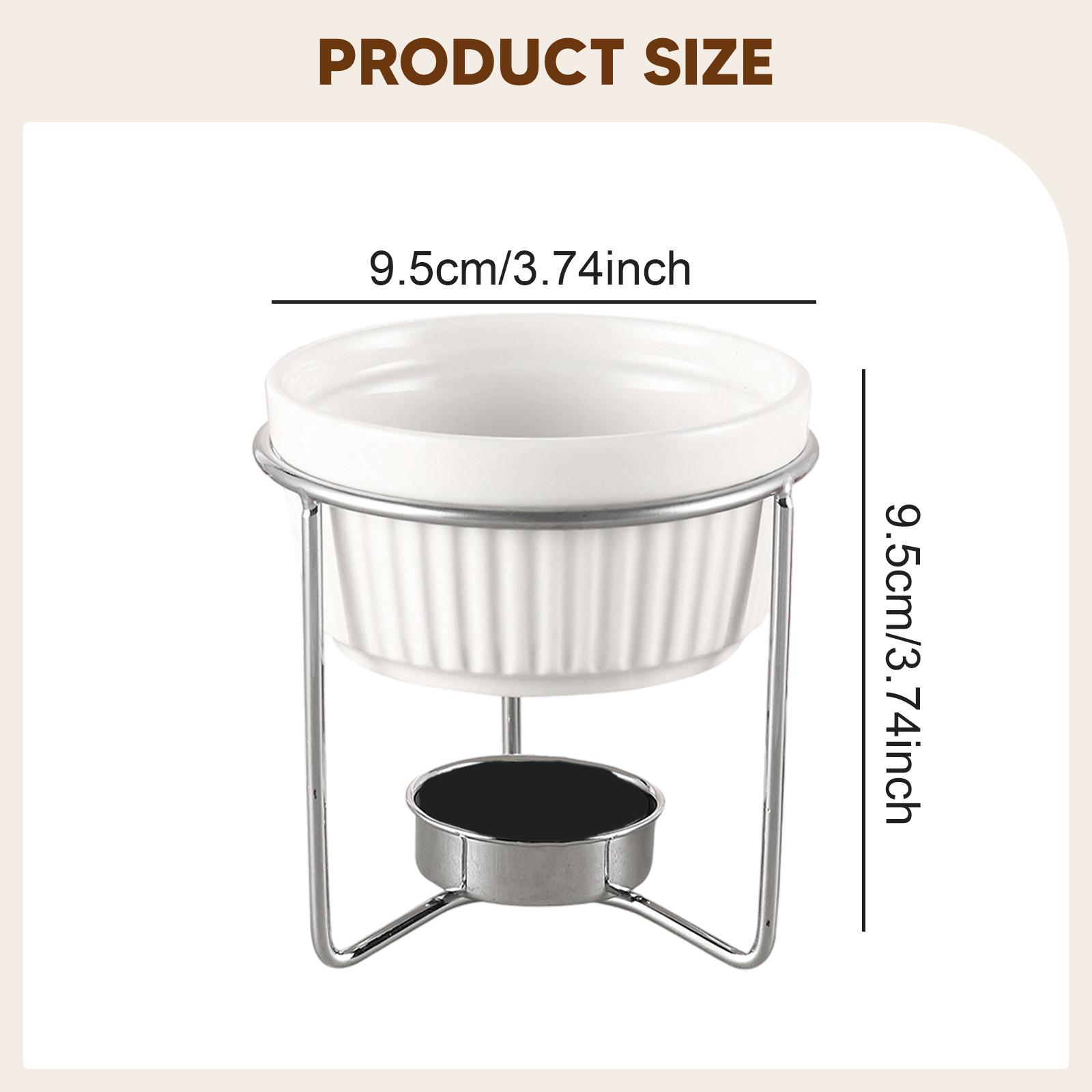 หม้ออุ่นเนยเซรามิกพร้อมชั้นวาง - Fondue Pot Ceramic บทวิจารณ์และราคา