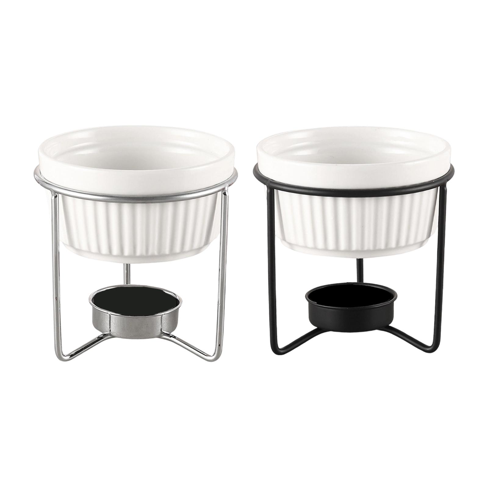 หม้ออุ่นเนยเซรามิกพร้อมชั้นวาง - Fondue Pot Ceramic บทวิจารณ์และราคา