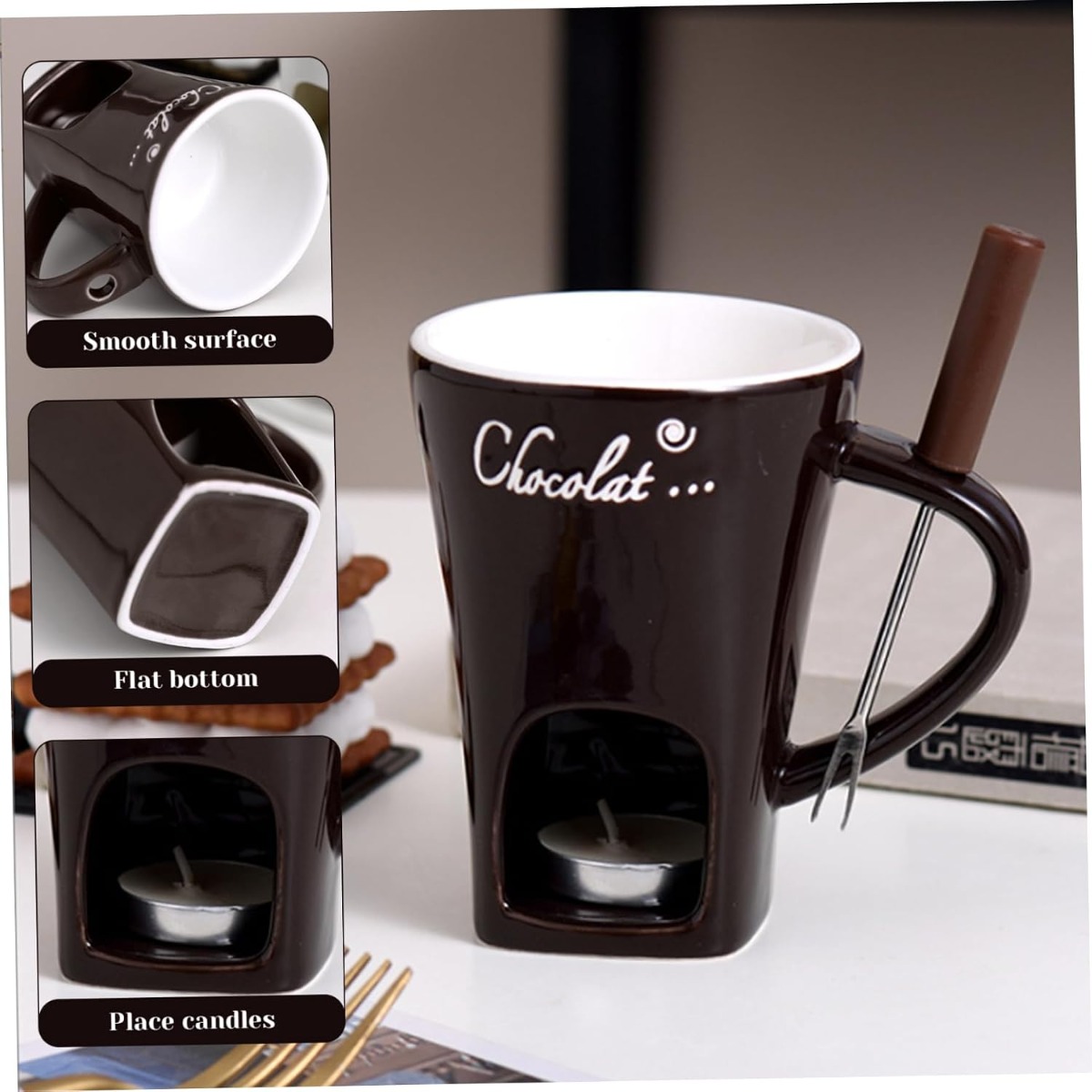 แก้วเซรามิกอเนกประสงค์สำหรับฟอ - Fondue Pot Ceramic บทวิจารณ์และราคา