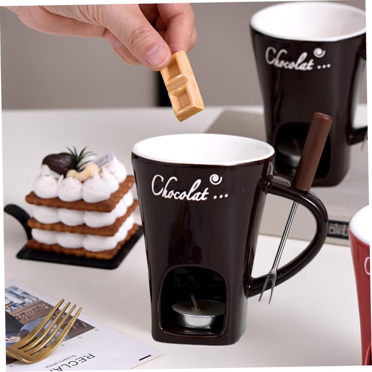 แก้วเซรามิกอเนกประสงค์สำหรับฟอ - Fondue Pot Ceramic บทวิจารณ์และราคา