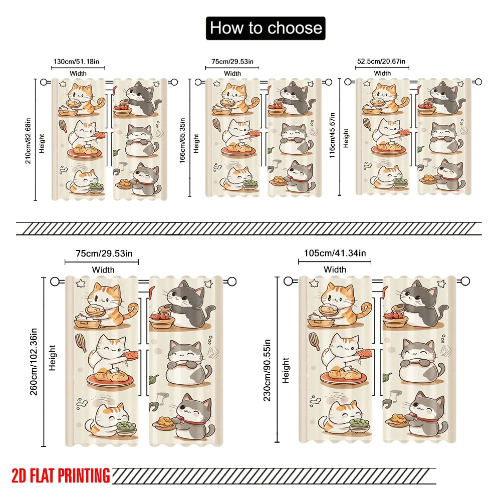 ผ้าม่านพิมพ์ลาย 2 มิติ ลายแมวย - Home Cooking Youtube บทวิจารณ์และราคา
