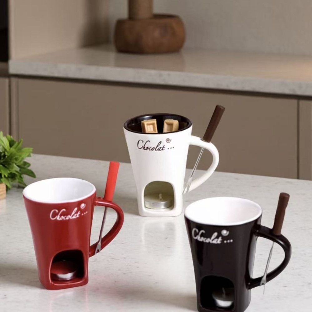 แก้วเซรามิกสำหรับช็อกโกแลตฟองด - Fondue Pot Ceramic บทวิจารณ์และราคา