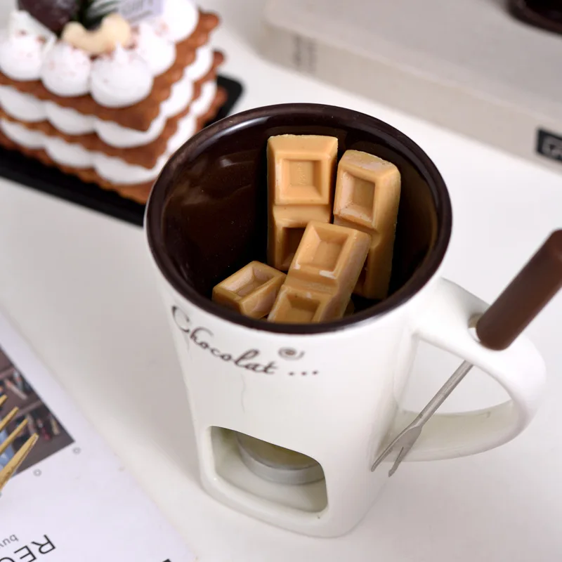 ฟองดูแก้วชีสเนยละลายหม้อเนยเคร - Fondue Pot Ceramic บทวิจารณ์และราคา